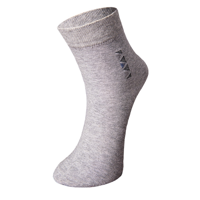 ENK男士袜子纯色中筒吸汗运动透气棉袜男 6双盒装