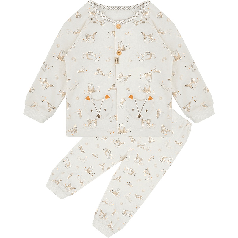 婴姿坊春季纯纯欲动系列百搭休闲印花舒适柔软前开扣内衣两件套