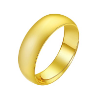 壹仟俩 黄金足金简约光身戒指婚戒对戒条形戒指大气男女礼物计价黄金戒指通用