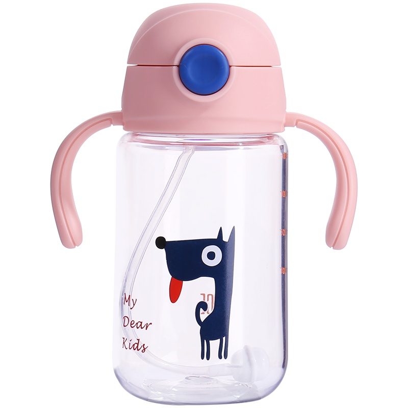 face儿童吸管水杯夏季可爱少女网红杯子小学生幼儿园防摔便携水壶