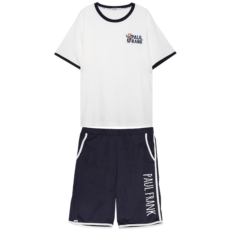 大嘴猴纯棉睡衣套装男夏季薄款家居服可爱休闲套装宽松睡衣夏天