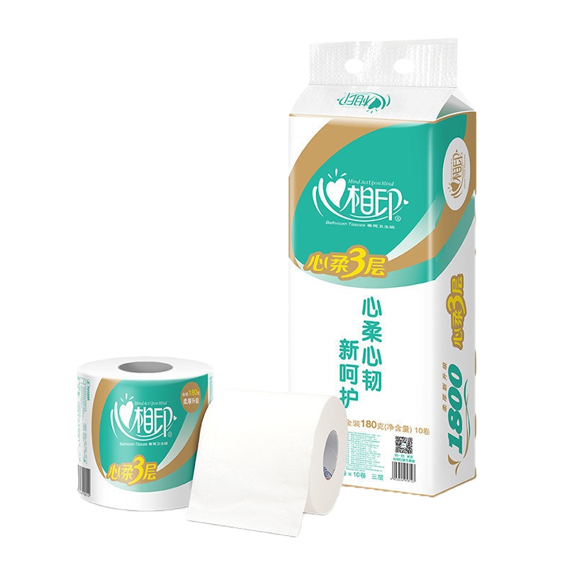 心相印（Mind Act Upon Mind）BT810 原生木浆卫生纸 10卷/提