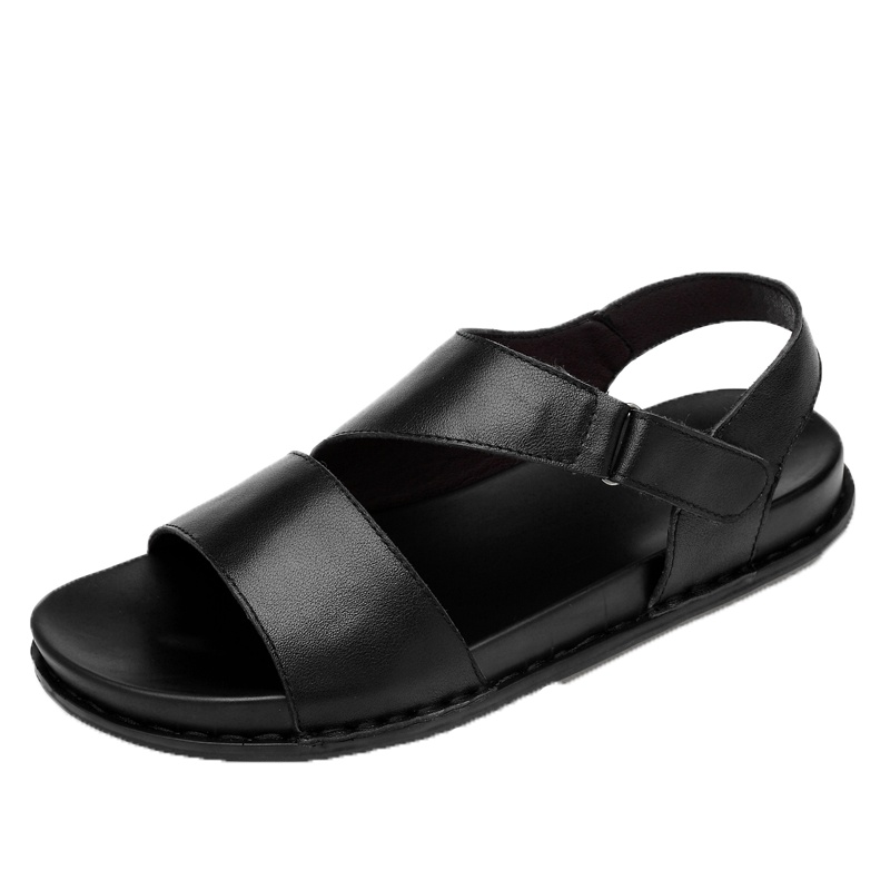 公牛世家旗舰店罗马休闲凉鞋2020夏季新款头层牛皮软底男士沙滩鞋两用 GNC8203