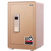得力(deli) 保险柜4084 高61cm钥匙+密码防盗保险箱 办公家用保管箱保密柜 (金色)