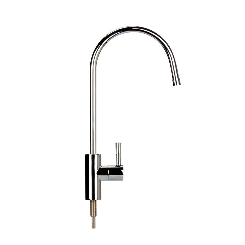 奇帝净水器配件 2分欧式大弯水龙头 纯水机净水龙头 欧式大弯快接式水龙头 厨房直饮水龙头 单冷水龙头接2分PE管