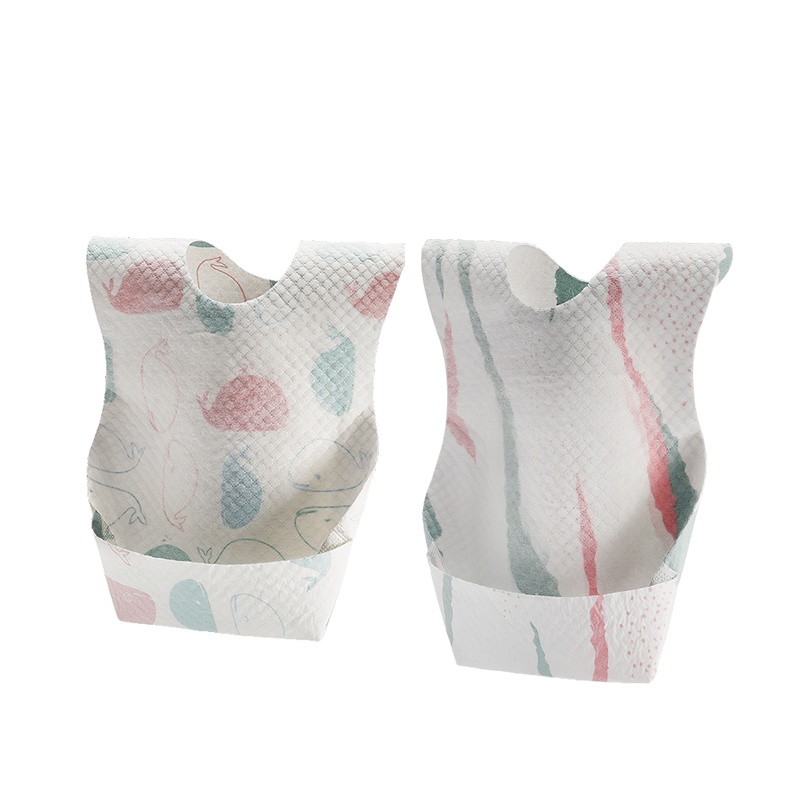 babycare婴儿口水巾 一次性围兜柔软小方巾小孩防水围兜便携饭兜 鲸彩纷呈+斯波特绿 3790