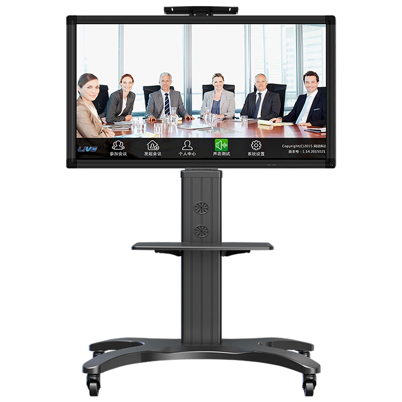 NB AVF1500-50-1P(32-65英寸)电视移动推车视频会议展示商用显示器支架移动落地架激光电视架 黑色