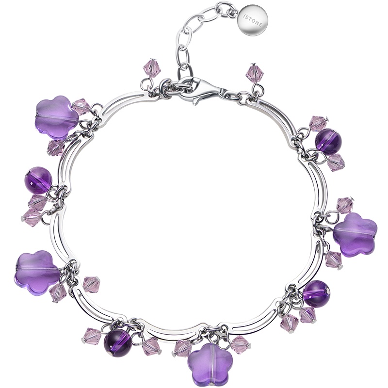 石头记魅力放送合成紫晶手链手串