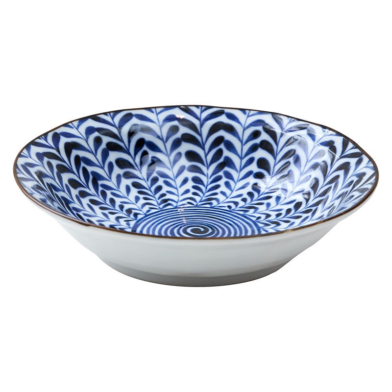 苏宁极物 日本制造美浓烧陶瓷盘 碧柳丝绦 大