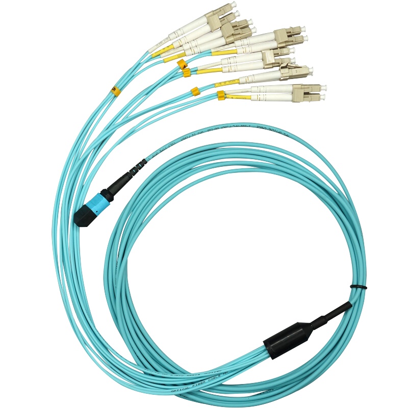 辉宏时代MPO-LC 12芯万兆多模OM3光纤跳线40G模块光纤连接线25米