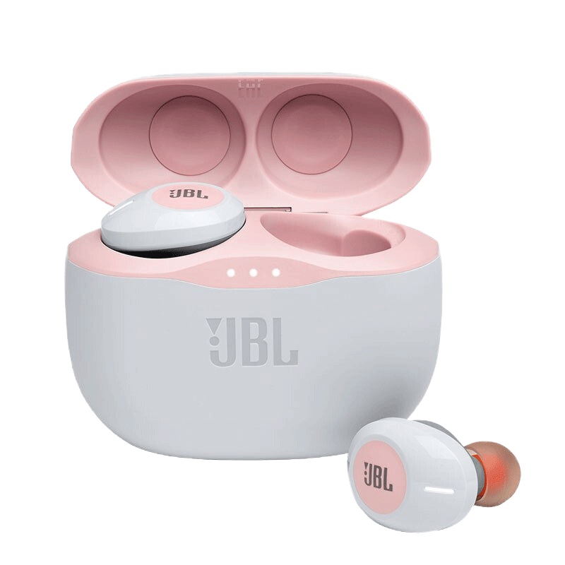 JBL TUNE125TWS 真无线蓝牙耳机 入耳式音乐耳机 双路连接 苹果华为小米手机通用 粉红白