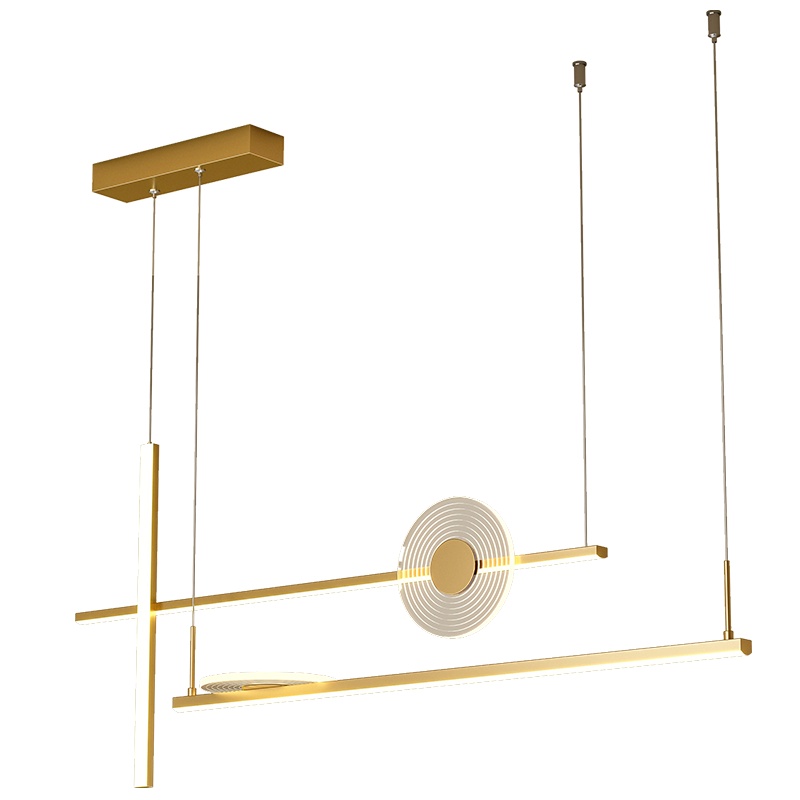 七只蚂蚁简约现代LED客厅灯金色吊灯ins餐厅北欧后现代餐厅吊灯现代简约创意个性北欧轻奢极简线条吧台厨房饭厅餐桌灯具JH