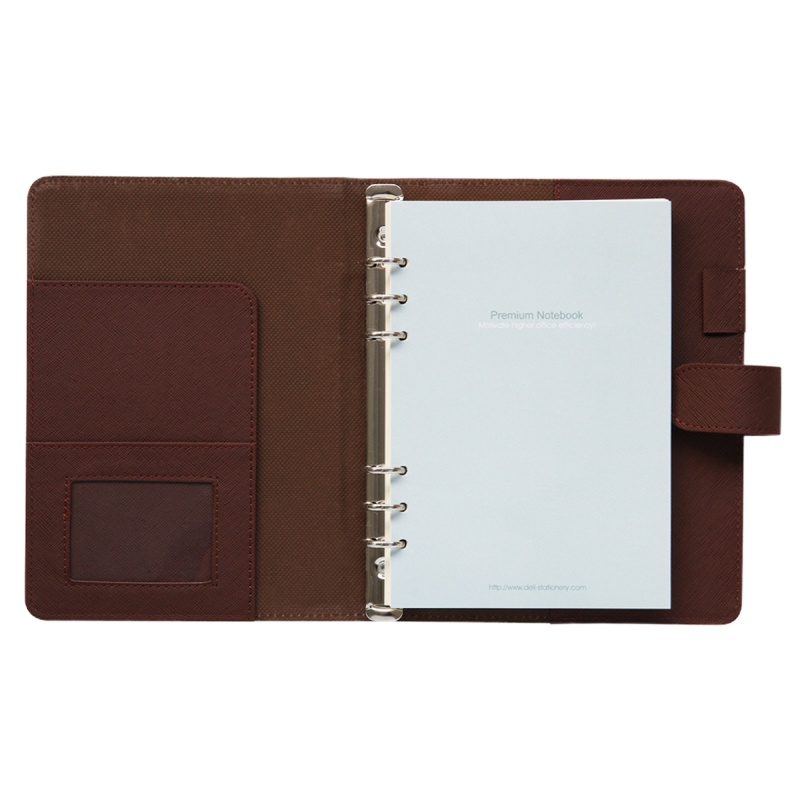 得力(deli) 3151 A5六孔活页本 笔记本文具 皮面本 记事本210*145mm