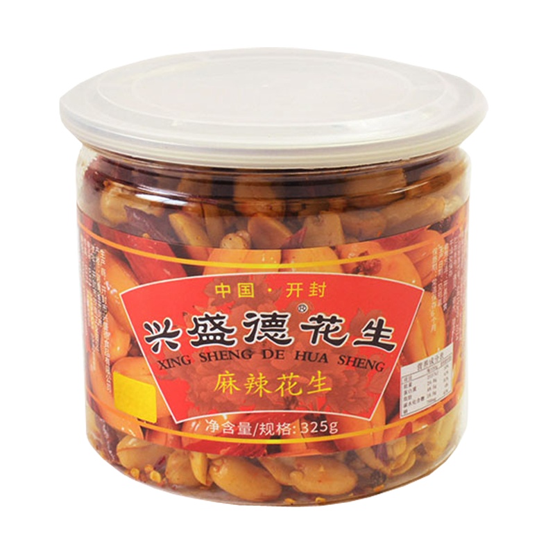 兴盛德花生米325g罐装开封特产麻辣花生仁五香花生米零食下酒菜