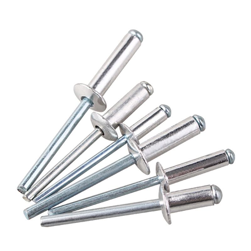 海斯迪克 HK-34 抽芯铆钉拉铆钉 DIN7337 A型 开口型扁圆头抽芯铆钉 蓝白锌