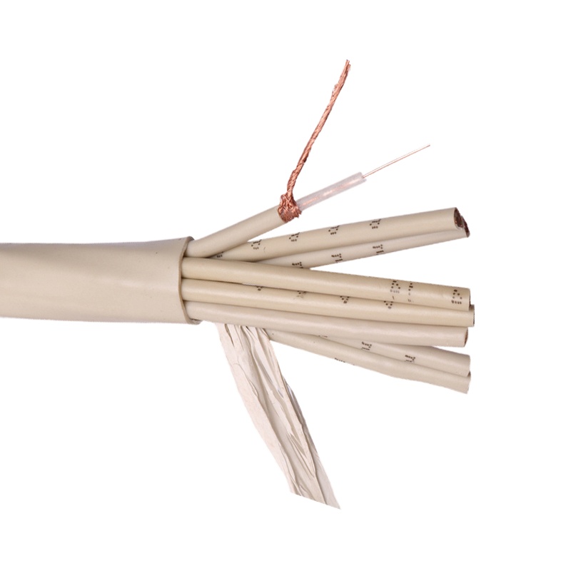 全铜 SYV75-2-2 信号线8芯2兆同轴电缆 监控线视频线 100米装
