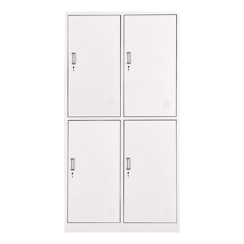 帅畅加厚四门钢制更衣柜员工柜铁皮职工储物柜带锁存包柜鞋柜多门柜子四门钢制更衣柜