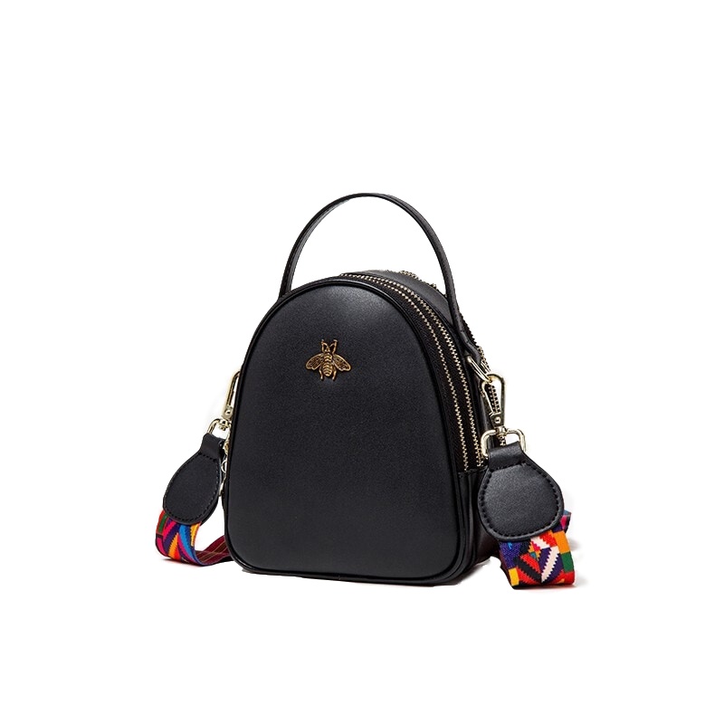 美洲野牛女新款宽带斜挎包女小包包韩版真皮女包迷你手提包单肩包