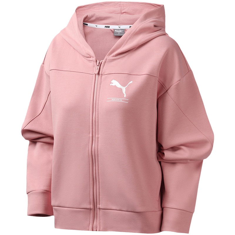 PUMA彪马女装运动服连帽休闲针织外套夹克580857