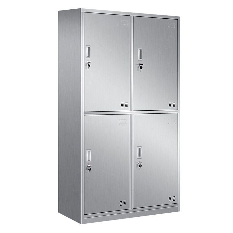 【一鹏】更衣柜304不锈钢四门员工储物文件柜器械柜鞋柜带锁浴室存包柜