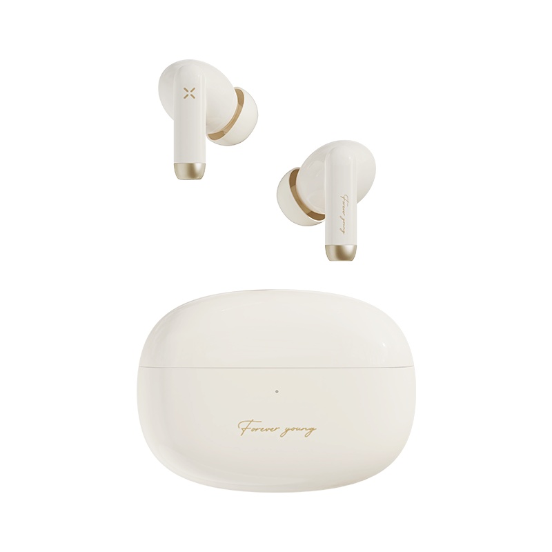 漫步者×冇心联名Fitpods降噪蓝牙耳机新款高端女生入耳式真无线耳机适用于iphone华为oppo-月白