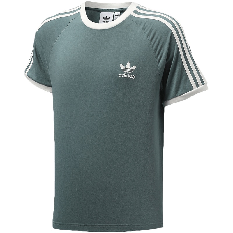 阿迪达斯三叶草男服短袖T恤圆领休闲针织运动服GN3479
