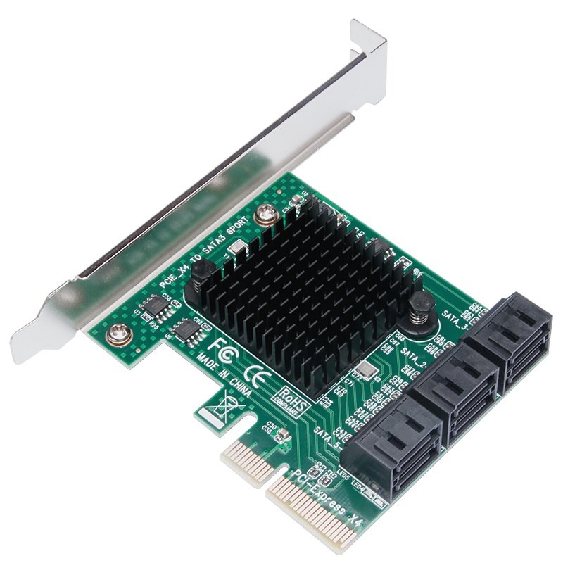 魔羯(MOGE)MC2660 台式机PCIEx4转SATA3.0接口 扩展SATA3.0接口SATA6G转接卡6口