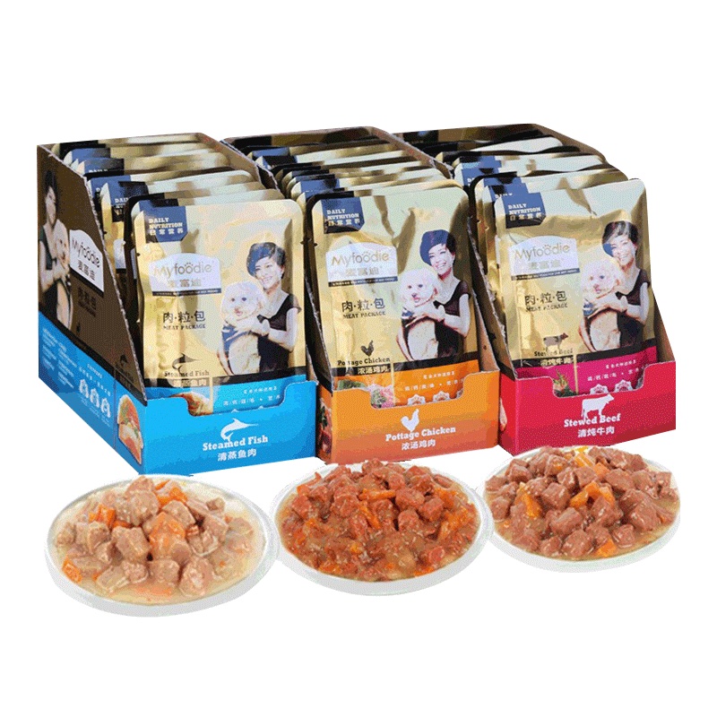 麦富迪狗湿粮浓汤鸡肉95g*12包妙鲜包 狗罐头 狗粮 浓汤鸡肉拌粮拌饭搭档