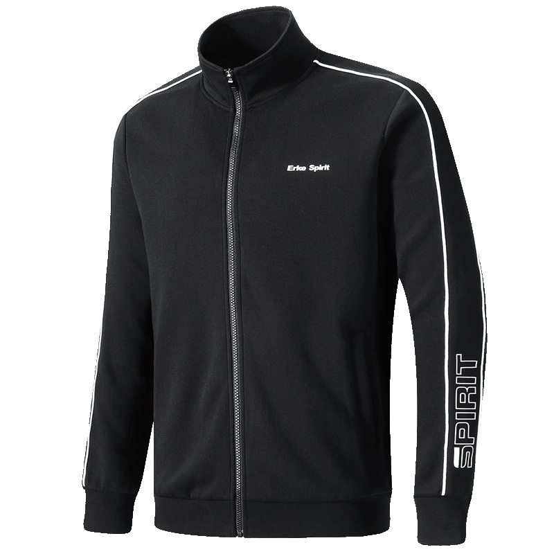 鸿星尓克(ERKE)男子运动外套春季新款男子休闲运动上衣保暖开衫卫衣