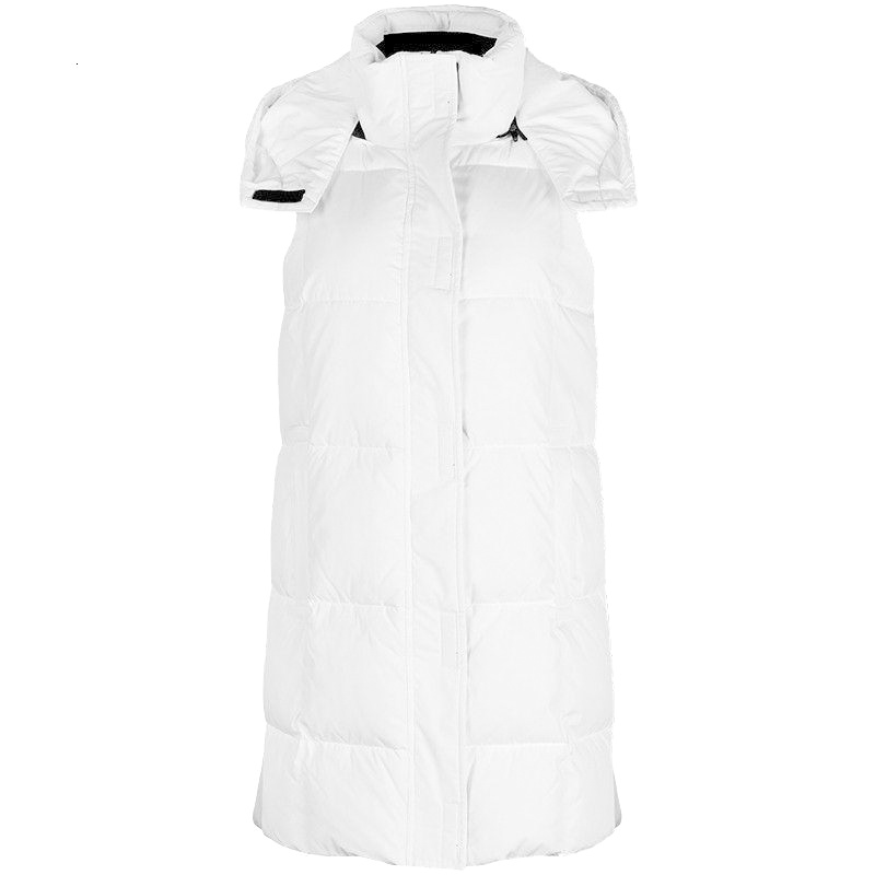 7M白色马甲潮棉服女装秋季新款装韩版中长款女式马夹背心纯色外套70008881