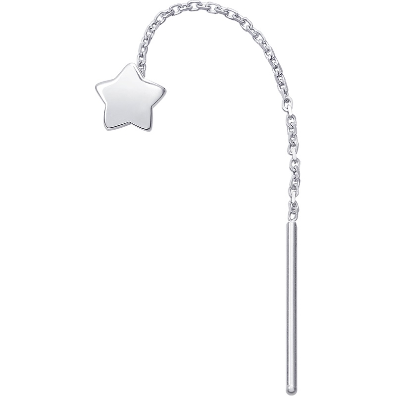 周生生(CHOW SANG SANG)Pt950铂金Ear Play 耳玩 星星耳线单边耳饰耳环