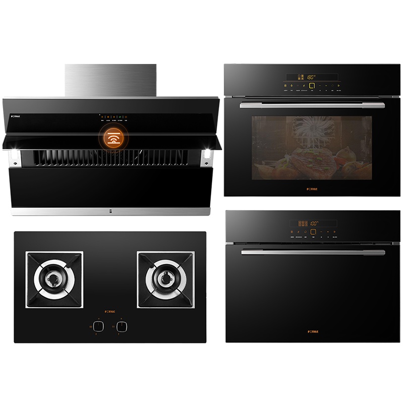 方太(FOTILE)20立方风魔方 侧吸 触控式抽油烟机燃气灶蒸箱烤箱套餐JQ22TA+HC86BE+E3M蒸+E2M烤