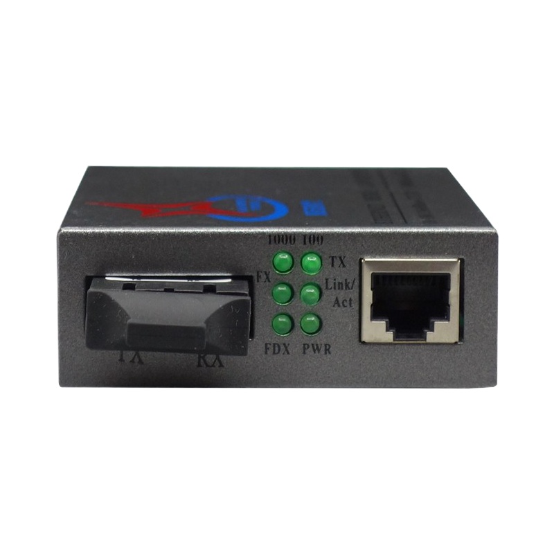 辉宏时代单模双纤光纤收发器电信级光电转换器25公里 千兆单模双纤25公里 1台