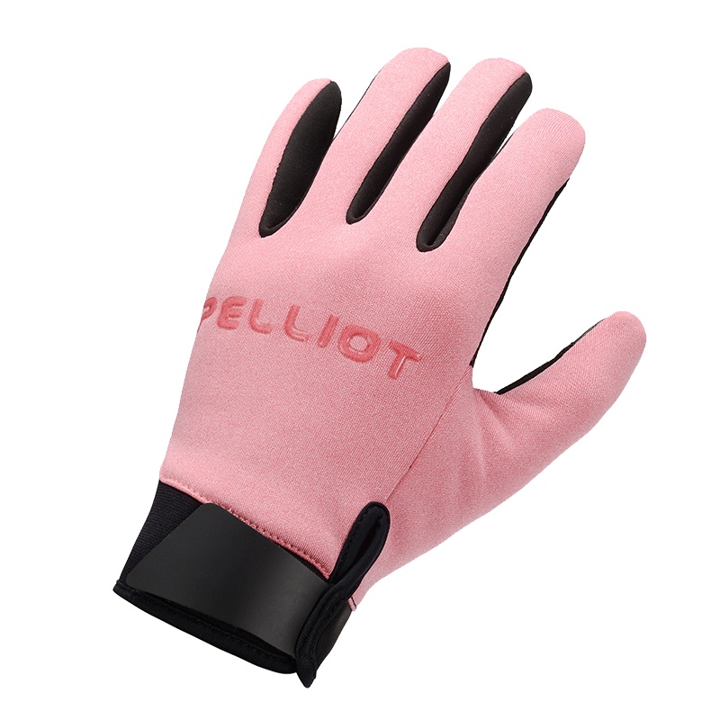 伯希和户外手套新款男女情侣冬季通用滑雪骑行保暖防护连指耐寒抓绒棉手套