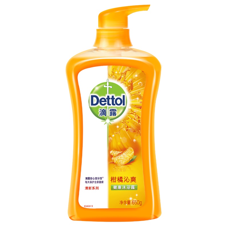 滴露(Dettol) 自然清新柑橘沁爽健康沐浴露650克 男女通用