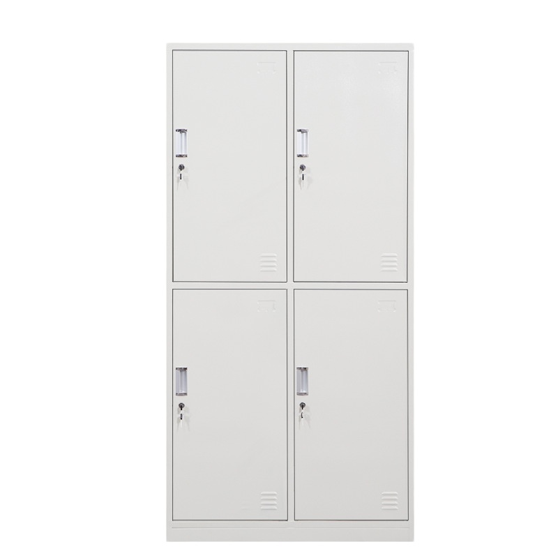 涡润+灰白色四门档案柜GR117