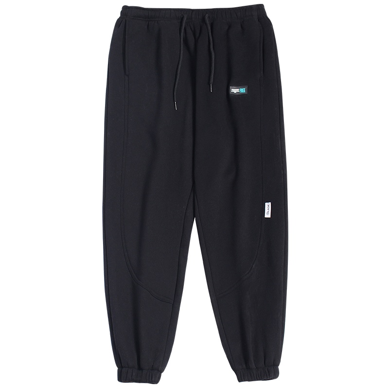 [直营]木林森(MULINSEN)新港风男装 秋冬新款拼接设计休闲卫裤宽松百搭束脚裤男