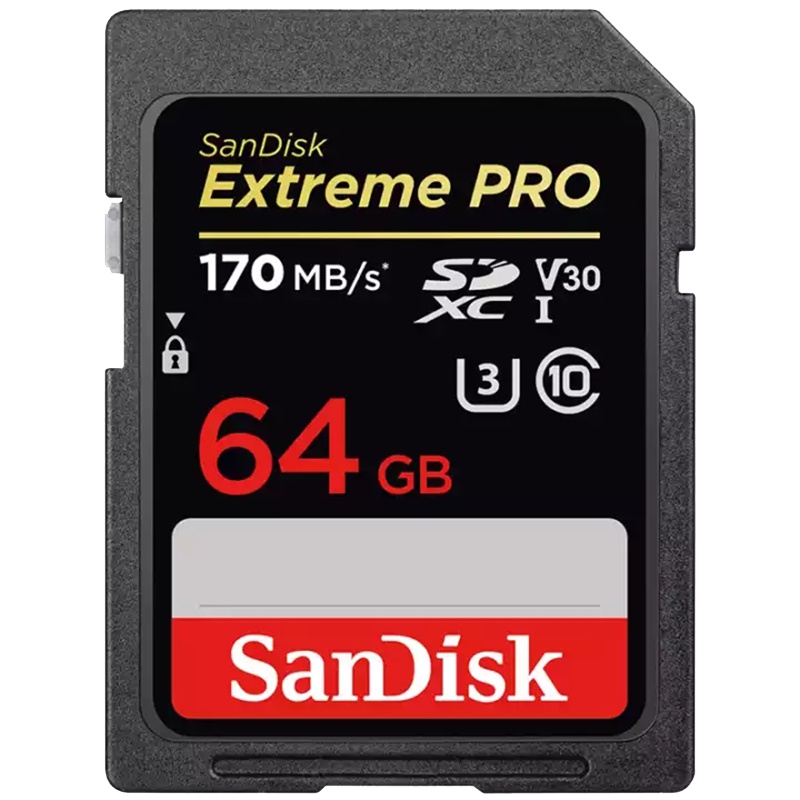 闪迪(Sandisk)64GB至尊超高速SD卡读200MB/s写90MB/s相机内存卡存储卡支持4K录制V30 C10