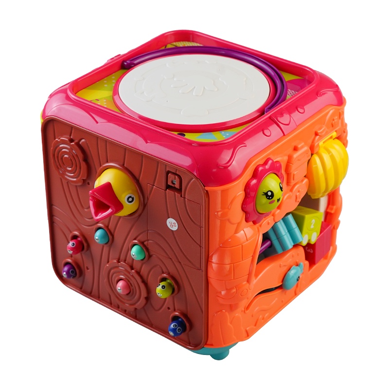 宝贝趣婴儿音乐手拍鼓宝宝益智早教玩具音乐拍拍鼓多功能六面鼓