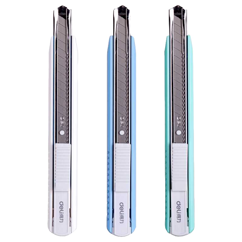 得力(deli) 2086 美工刀 壁纸刀 裁纸刀 耐用型小号铝合金美工刀