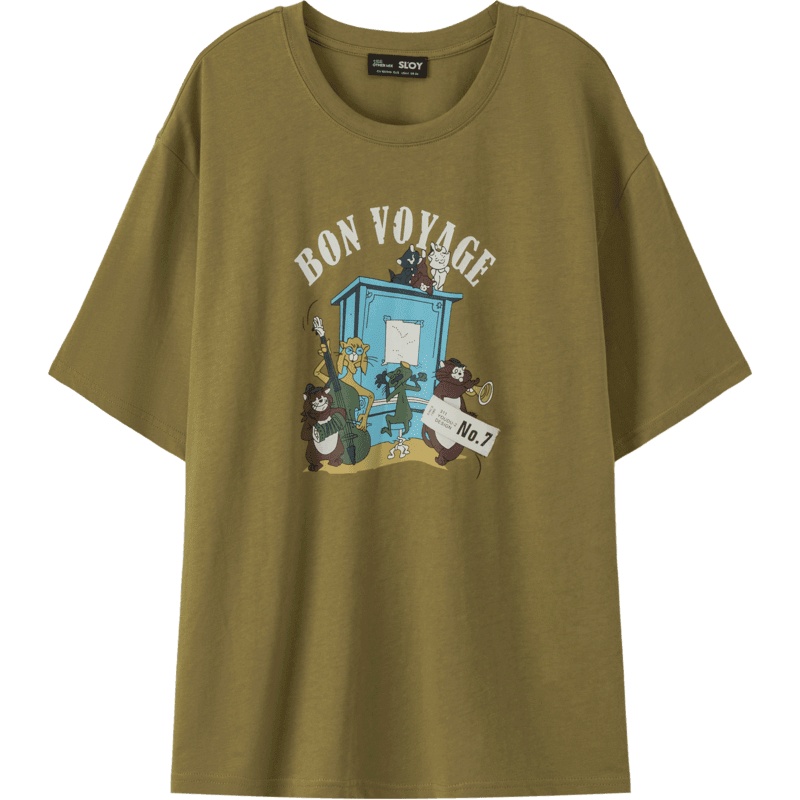 OtherMix动漫印花T恤2021年夏季新款卡通创意短袖宽松女式上衣潮