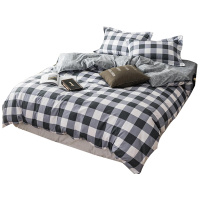 花花公子(PLAYBOY)网红ins印花四件套1.5/1.8米双人床 床上用品简约芦荟棉1.2m单人 床单款床品套件家纺