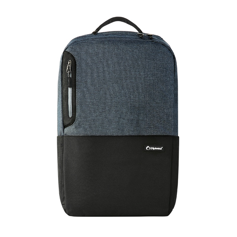 外交官Diplomat商务休闲双肩背包 黑配灰HM-1907L