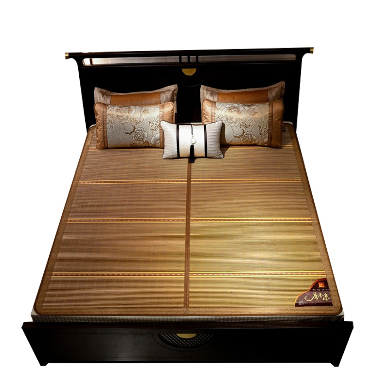 苏宁宜品 木纹凉席双面可折叠家用/学生竹席-G