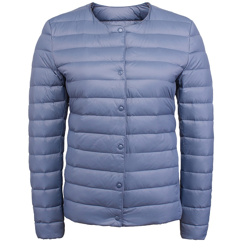 鸭鸭 90鸭绒女士羽绒服短款白鸭绒修身薄款纯色内搭外套