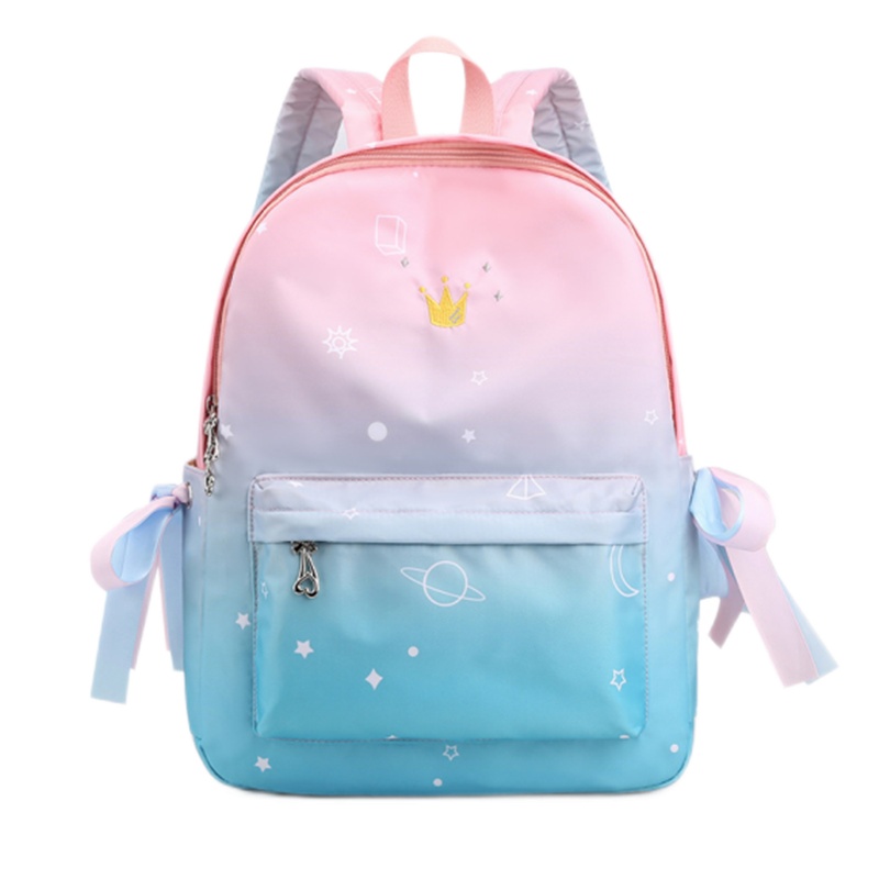 迪嘉乐韩版书包小学生女生一三到六年级女孩渐变减负儿童双肩背包