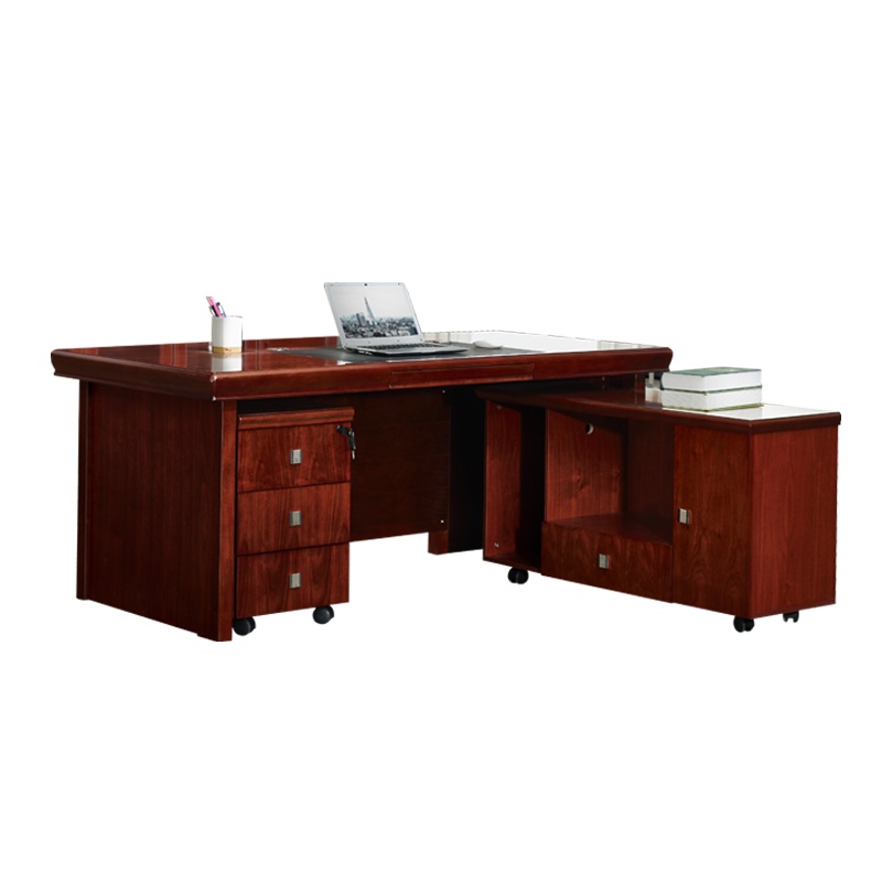 卓澳(ZHUOAO)老板桌总裁桌主管桌油漆大班台现代简约实木贴皮经理办公桌