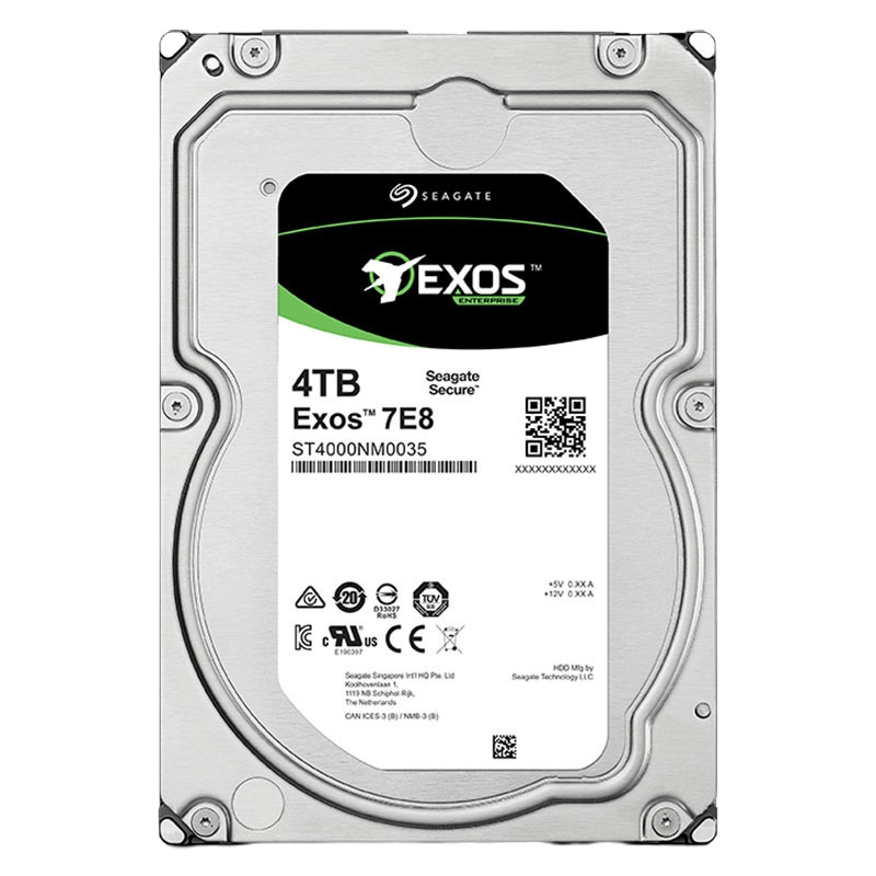 希捷4TB 128MB 7200RPM 企业级硬盘SATA接口希捷银河Exos 7E8系列(ST4000NM0035)