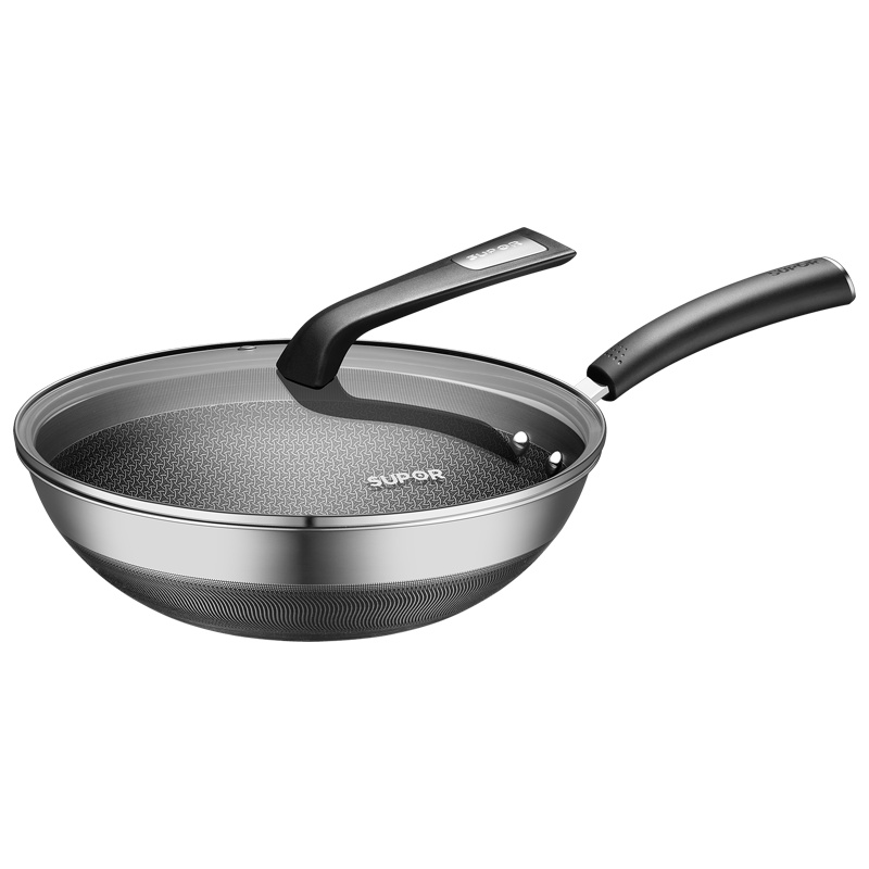 苏泊尔(SUPOR)蜂窝晶纹不锈钢炒锅EC30JCC01