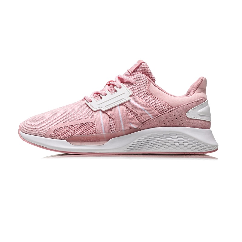 李宁休闲鞋女鞋新款倾城2耐磨防滑时尚粉色女士运动鞋